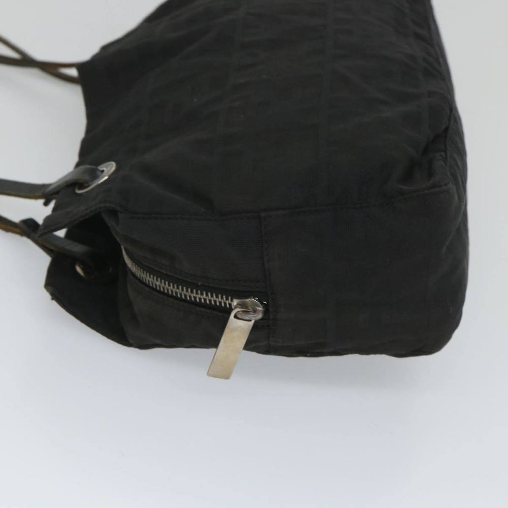 FENDI Zucca Canvas Hand Bag Nylon Black Auth 58064 - Picture 4 of 16
